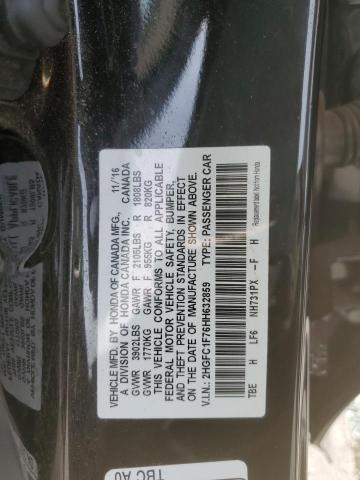 2HGFC1F76HH632859 - 2017 HONDA CIVIC EXL BLACK photo 13