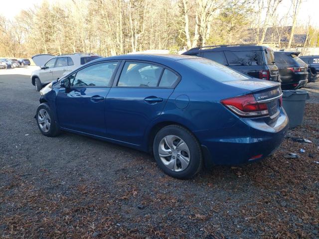 2HGFB2F42DH021056 - 2013 HONDA CIVIC LX BLUE photo 2