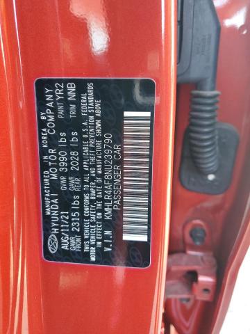 KMHLR4AF8NU239790 - 2022 HYUNDAI ELANTRA N LINE RED photo 13