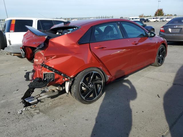 KMHLR4AF8NU239790 - 2022 HYUNDAI ELANTRA N LINE RED photo 3