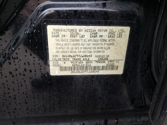 3N1AB61E97L608143 - 2007 NISSAN SENTRA 2.0 BLACK photo 12