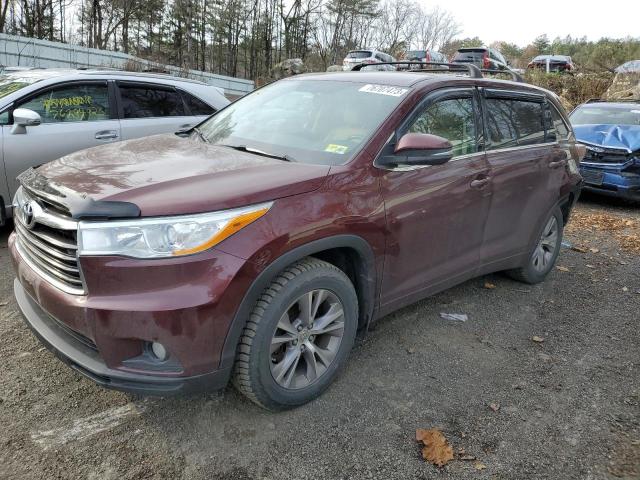 5TDBKRFH1ES041195 - 2014 TOYOTA HIGHLANDER LE BURGUNDY photo 1