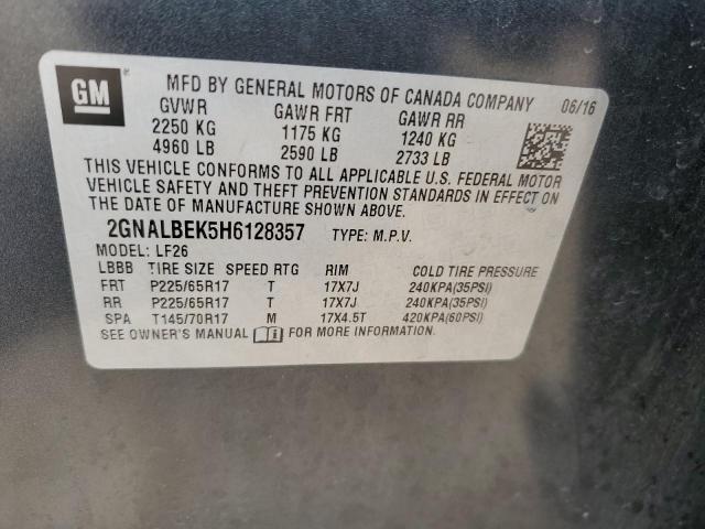 2GNALBEK5H6128357 - 2017 CHEVROLET EQUINOX LS CHARCOAL photo 13