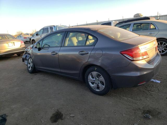 19XFB2F57DE068599 - 2013 HONDA CIVIC LX GRAY photo 2