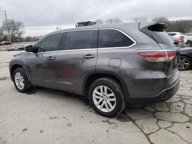 5TDZKRFH0FS115075 - 2015 TOYOTA HIGHLANDER LE GRAY photo 2