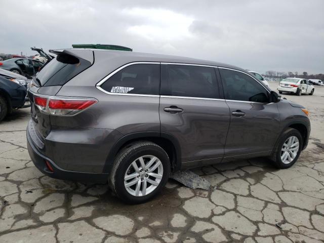 5TDZKRFH0FS115075 - 2015 TOYOTA HIGHLANDER LE GRAY photo 3