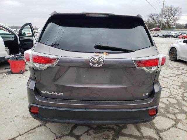 5TDZKRFH0FS115075 - 2015 TOYOTA HIGHLANDER LE GRAY photo 6