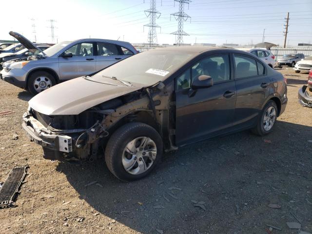 2HGFB2F58DH601162 - 2013 HONDA CIVIC LX BLACK photo 1