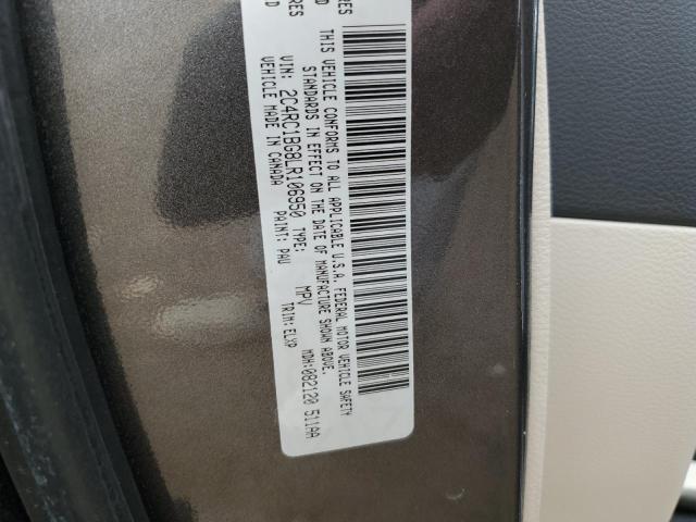 2C4RC1BG8LR106950 - 2020 CHRYSLER PACIFICA TOURING L Մոխրագույն լուսանկար 13