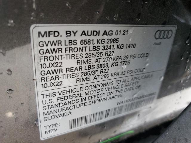 WA1VXAF74MD029652 - 2021 AUDI Q7 PRESTIGE GRAY photo 14