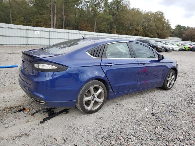 3FA6P0T96GR316552 - 2016 FORD FUSION SE BLUE photo 3