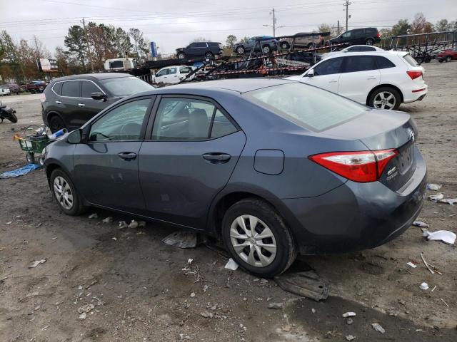 2T1BURHE9EC117624 - 2014 TOYOTA COROLLA L BLUE photo 2