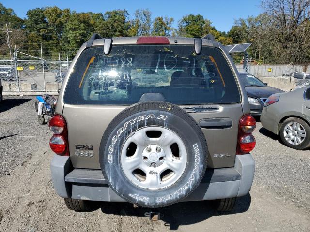 1J4GK48K95W515213 - 2005 JEEP LIBERTY SPORT TAN photo 6