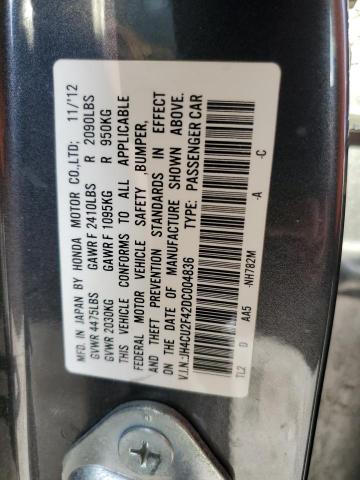 JH4CU2F42DC004836 - 2013 ACURA TSX GRAY photo 12