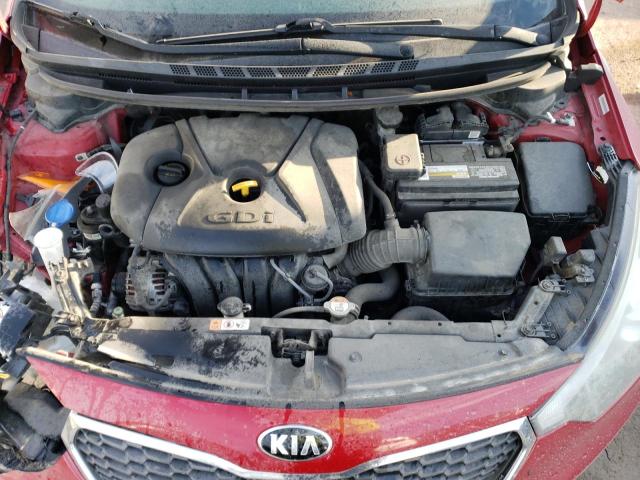 KNAFX4A81F5392853 - 2015 KIA FORTE EX RED photo 11