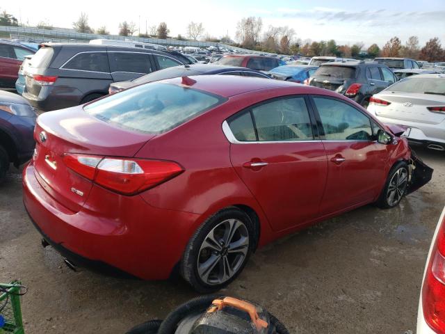 KNAFX4A81F5392853 - 2015 KIA FORTE EX RED photo 3