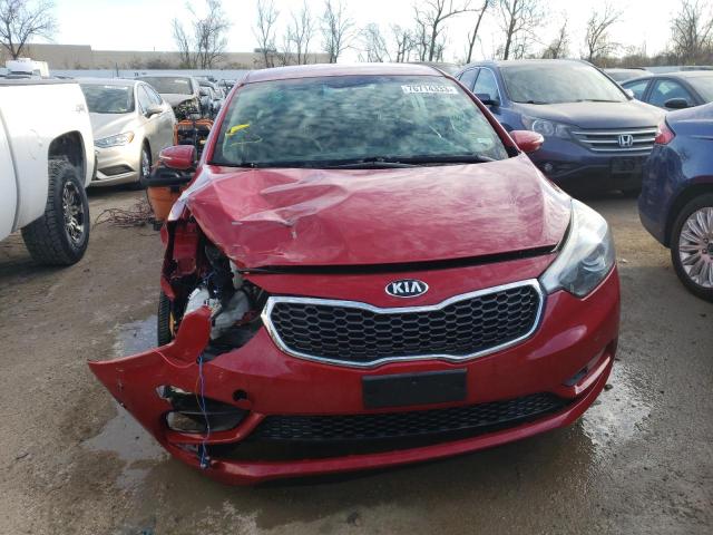 KNAFX4A81F5392853 - 2015 KIA FORTE EX RED photo 5