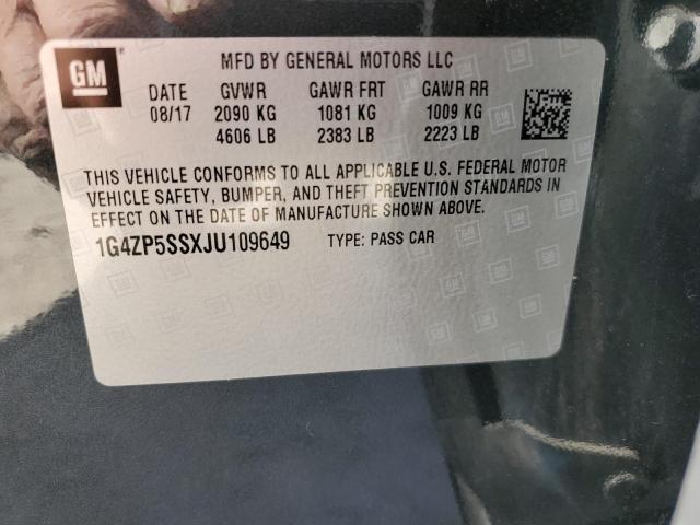 1G4ZP5SSXJU109649 - 2018 BUICK LACROSSE ESSENCE GRAY photo 12