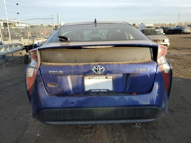 JTDKBRFU9H3054876 - 2017 TOYOTA PRIUS BLUE photo 6