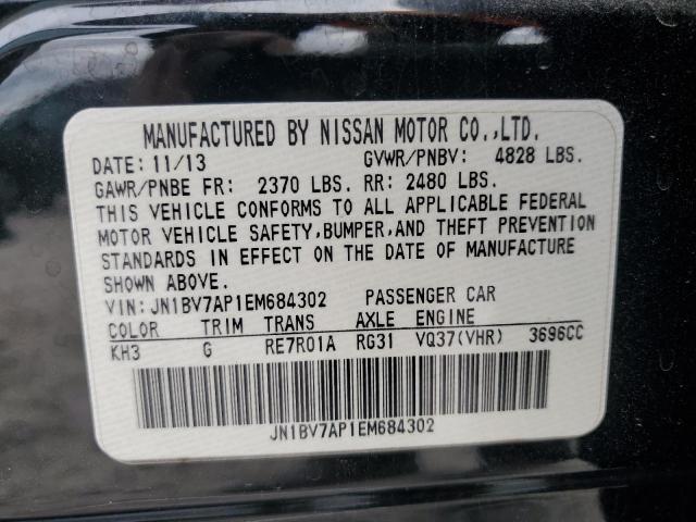 JN1BV7AP1EM684302 - 2014 INFINITI Q50 BASE BLACK photo 12