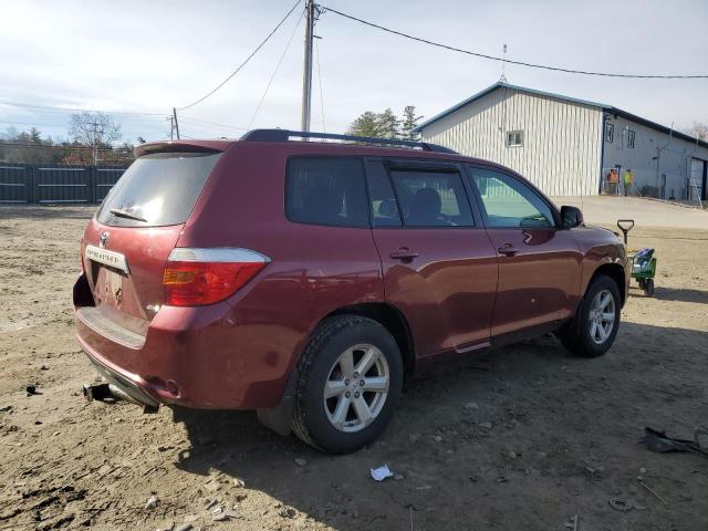 5TDBK3EH5AS032119 - 2010 TOYOTA HIGHLANDER MAROON photo 3