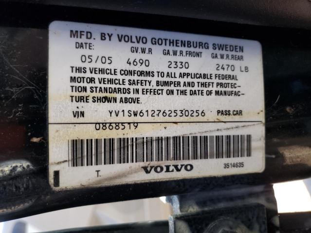 YV1SW612762530256 - 2006 VOLVO V70 BLACK photo 12