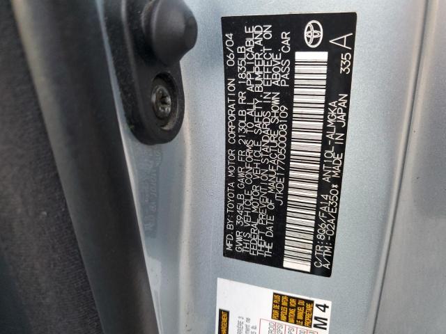 JTKDE177050008109 - 2005 TOYOTA SCION TC 蓝色 照片 12