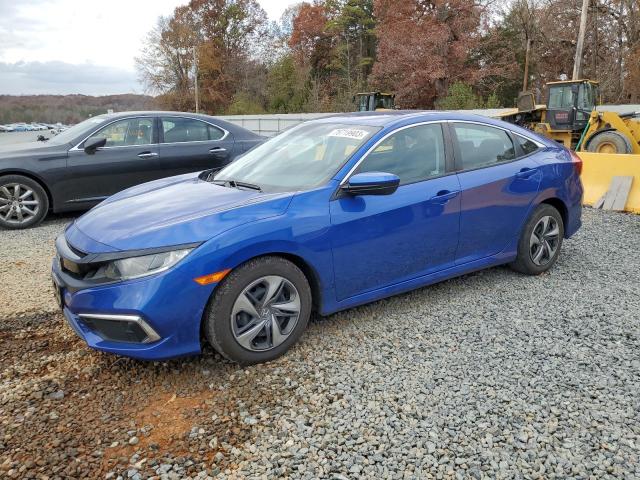 2HGFC2F63LH514662 - 2020 HONDA CIVIC LX BLUE photo 1