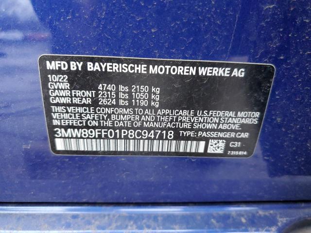 3MW89FF01P8C94718 - 2023 BMW 330XI BLUE photo 13