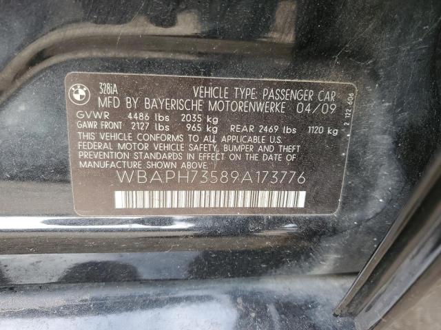 WBAPH73589A173776 - 2009 BMW 328 I BLACK photo 12