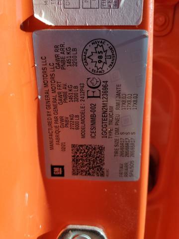 1GCGTEEN2M1236964 - 2021 CHEVROLET COLORADO ZR2 ORANGE photo 12