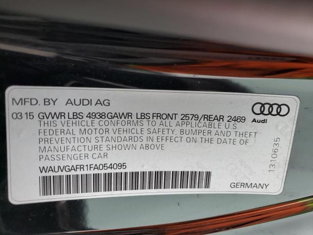 WAUVGAFR1FA054095 - 2015 AUDI S5 PRESTIGE BLACK photo 12