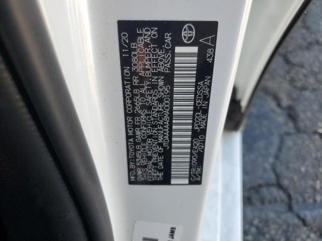 JTDAAAAA8MA000195 - 2021 TOYOTA MIRAI XLE WHITE photo 12