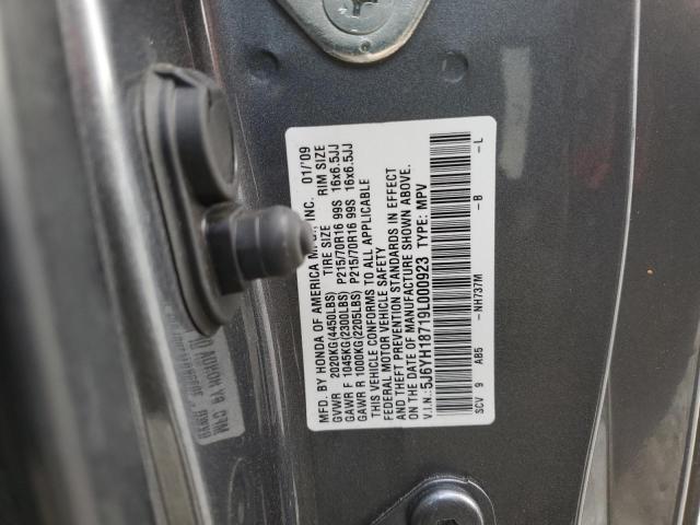 5J6YH18719L000923 - 2009 HONDA ELEMENT EX GRAY photo 13