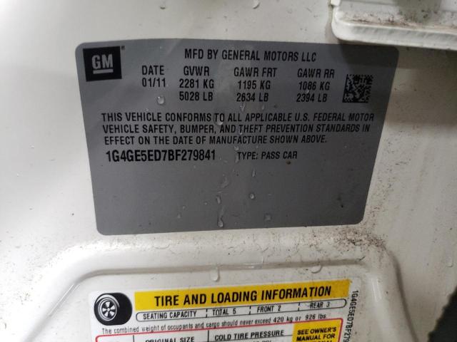 1G4GE5ED7BF279841 - 2011 BUICK LACROSSE CXS Ağ foto 12