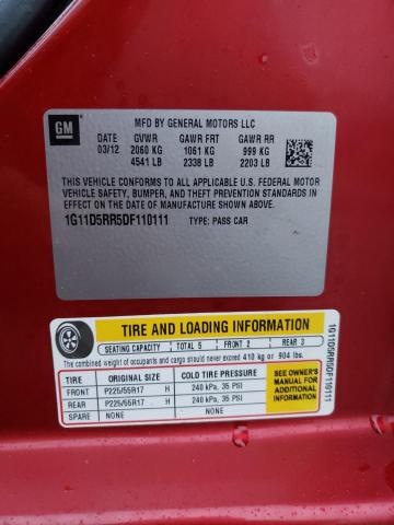 1G11D5RR5DF110111 - 2013 CHEVROLET MALIBU 1LT Qırmızı foto 13