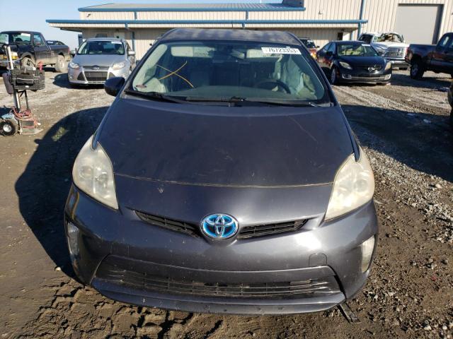 JTDKN3DUXD5605614 - 2013 TOYOTA PRIUS GRAY photo 5