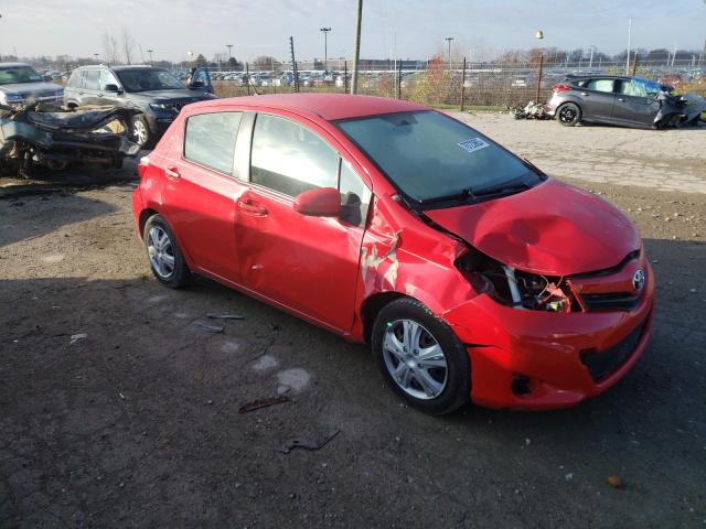 JTDKTUD35DD544374 - 2013 TOYOTA YARIS RED photo 4