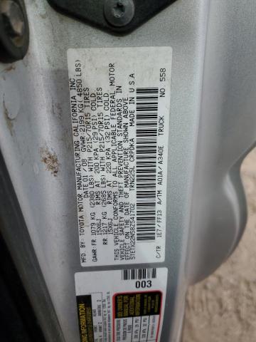 5TETX22N58Z541702 - 2008 TOYOTA TACOMA ACCESS CAB ნაცრისფერი ფოტო 12