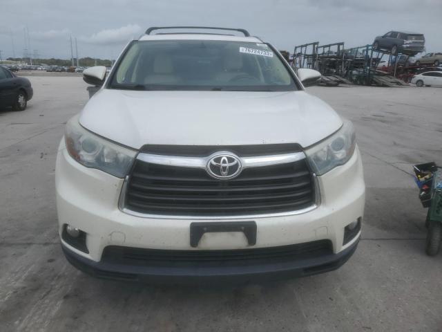 5TDKKRFHXFS056845 - 2015 TOYOTA HIGHLANDER XLE WHITE photo 5