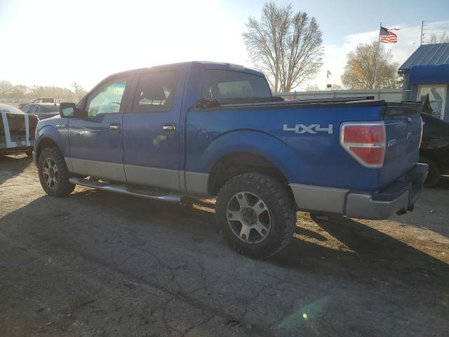 1FTPW14V29FA02514 - 2009 FORD F150 SUPERCREW BLUE photo 2