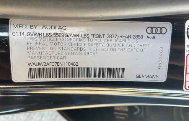 WAUW2AFC7EN110482 - 2014 AUDI S7 PREMIUM BLACK photo 10