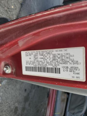 5TBRT34154S452671 - 2004 TOYOTA TUNDRA ACCESS CAB SR5 BURGUNDY photo 12