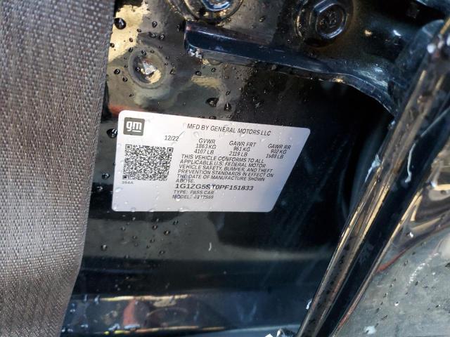 1G1ZG5ST0PF151833 - 2023 CHEVROLET MALIBU RS 黑色 照片 12