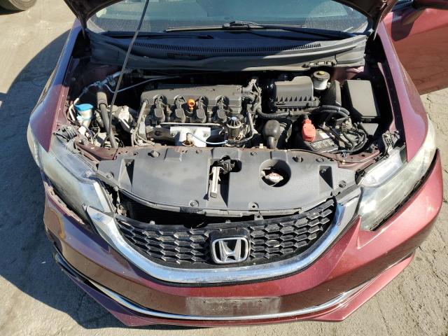 19XFB2F92FE218947 - 2015 HONDA CIVIC EXL ბურგუნდია ფოტო 11