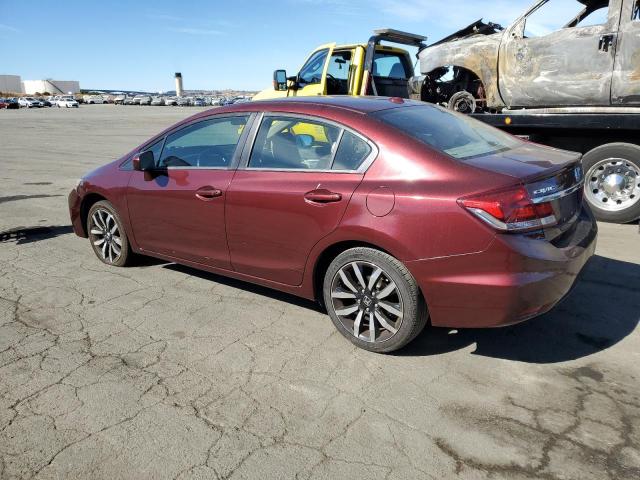 19XFB2F92FE218947 - 2015 HONDA CIVIC EXL ბურგუნდია ფოტო 2