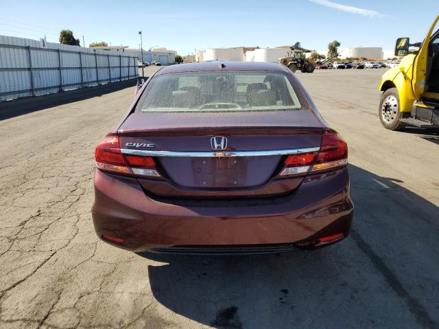 19XFB2F92FE218947 - 2015 HONDA CIVIC EXL ბურგუნდია ფოტო 6