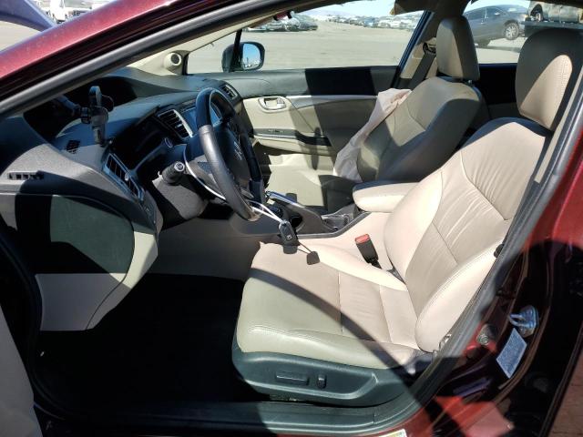 19XFB2F92FE218947 - 2015 HONDA CIVIC EXL ბურგუნდია ფოტო 7