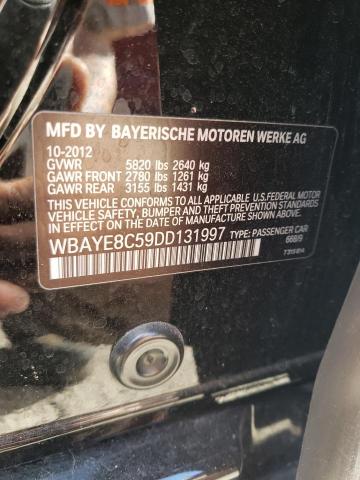 WBAYE8C59DD131997 - 2013 BMW 750 LI BLACK photo 13