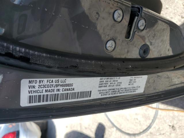 2C3CDZFJ9PH688659 - 2023 DODGE CHALLENGER R/T SCAT PACK GRAY photo 13